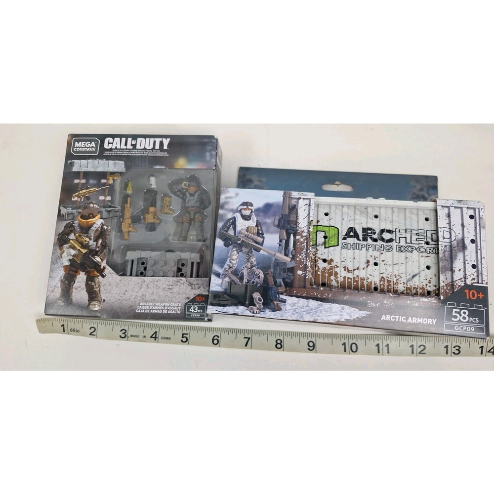 2 NIB Mega Construx Call Of Duty Action Figures: Arctic Armory GCP09 & FVF99